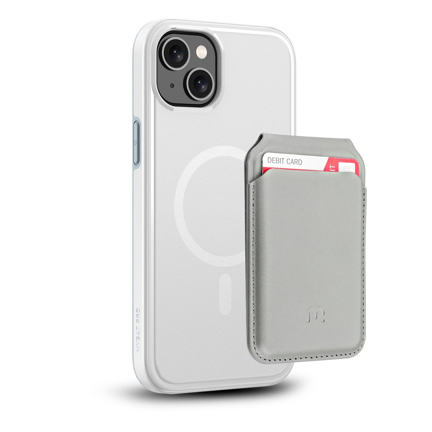 MyBat Pro Fuse Series Case Bundle + MagStash Wallet Folio for Apple iPhone 15 Plus - White  / Gray - RIP15MCSD5MS108-CH413-2.jpg