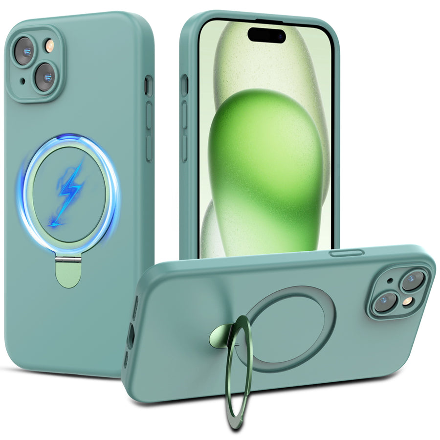 MyBat Pro SleekFit Series w/ MagSafe Case for Apple iPhone 15 Plus - Green - RIP15MCSLSM504-2.jpg