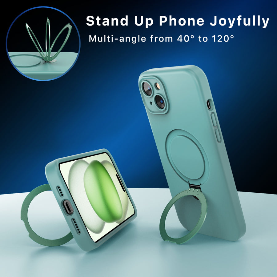 MyBat Pro SleekFit Series w/ MagSafe Case for Apple iPhone 15 Plus - Green - RIP15MCSLSM504-5.jpg