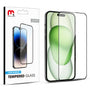 MyBat Pro LightArmor Tempered Glass Screen Protector for Apple iPhone 15 Plus - Black