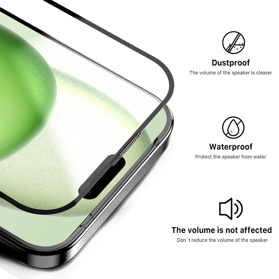 MyBat Pro QuickGuard Tempered Glass Screen Protector w/ Installation Tray for Apple iPhone 15 Plus - Black - RIP15MSCF131-4.jpg