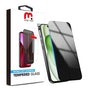 MyBat Pro Privacy Full Coverage Tempered Glass Screen Protector w/ Installation Tray for Apple iPhone 15 Plus - Black