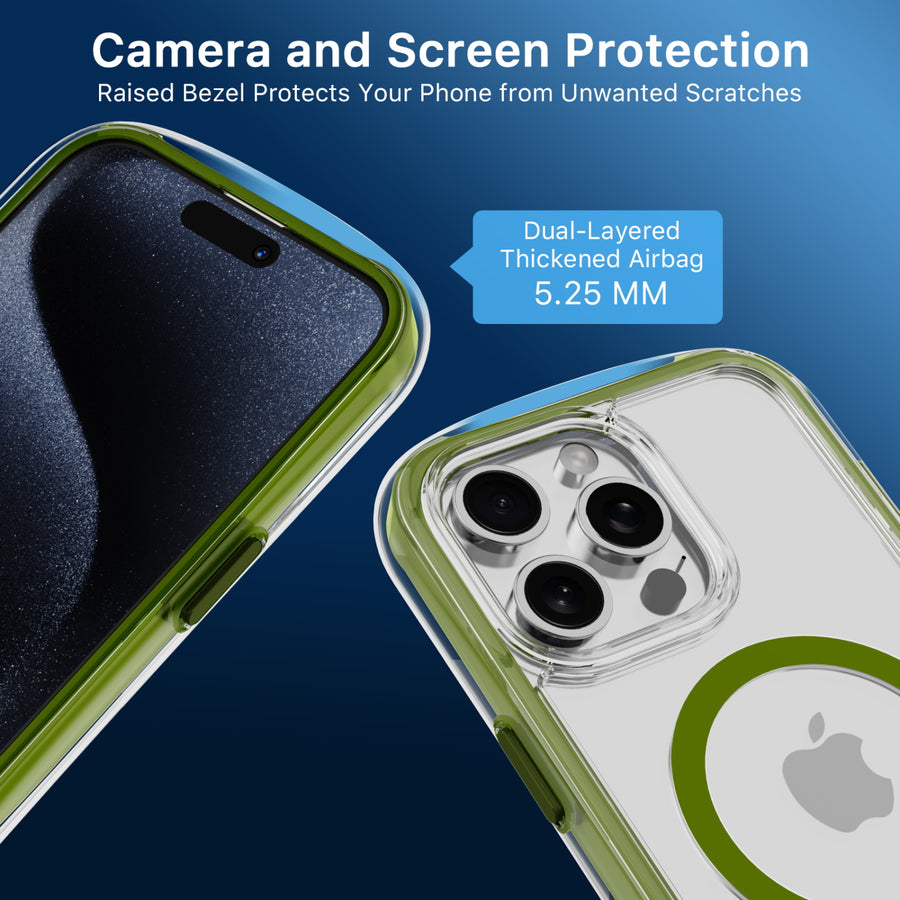 MyBat Pro Air-Filled Case with MagSafe for iPhone 15 Pro (6.1) - Green - RIP15PCSAFDM204-6.jpg