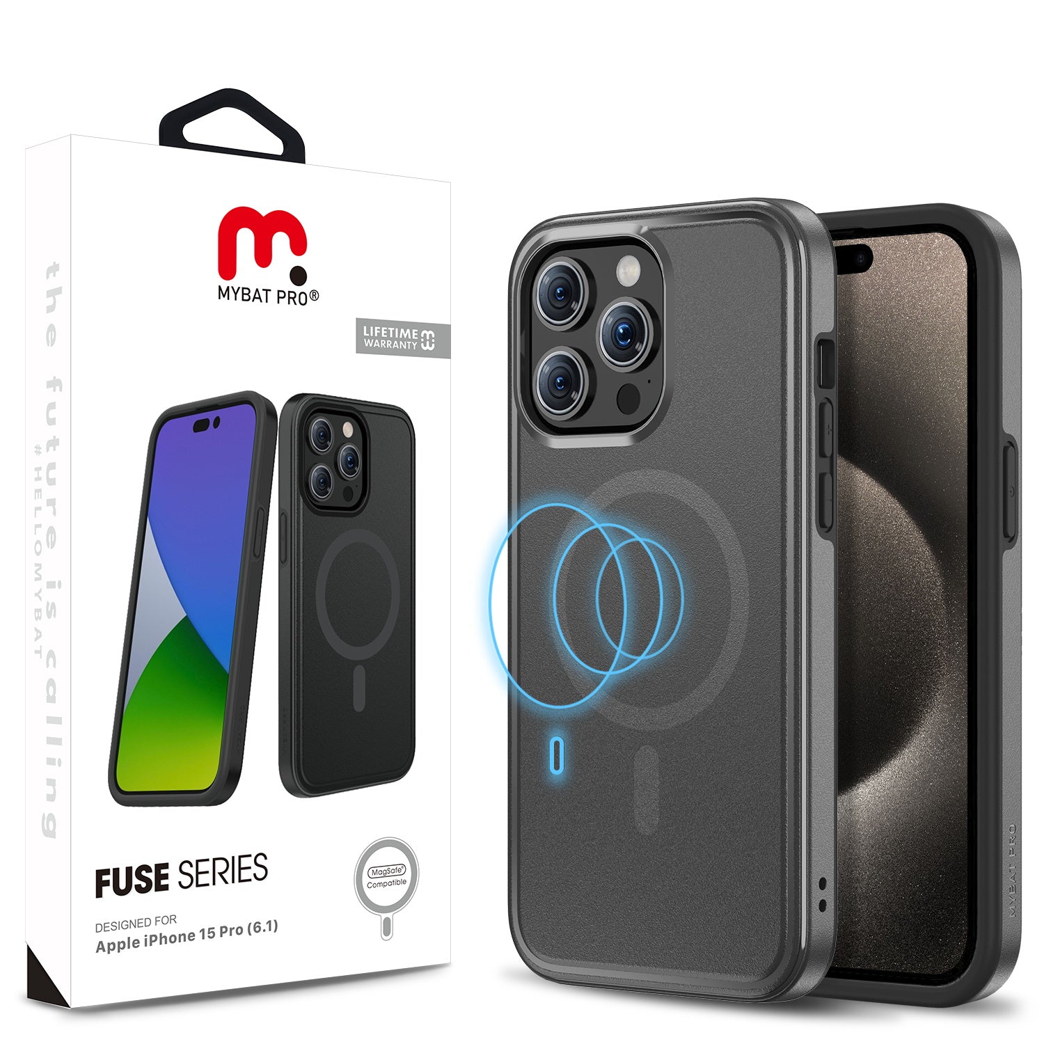 MyBat Pro Fuse Series w/ MagSafe Case for Apple iPhone 15 Pro - Black
