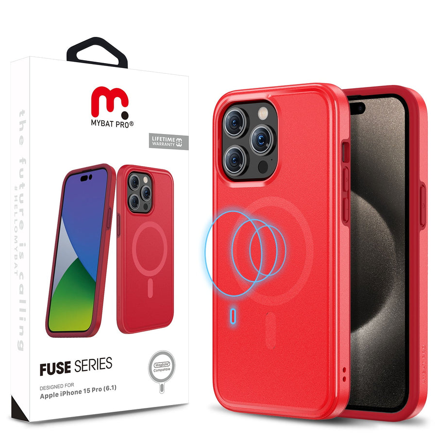 MyBat Pro Fuse Series w/ MagSafe Case for Apple iPhone 15 Pro - Red