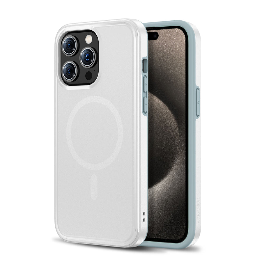 MyBat Pro Fuse Series Case Bundle + MagStash Wallet Folio for Apple iPhone 15 Pro - White  / Gray - RIP15PCSD5MS108-CH413-3.jpg