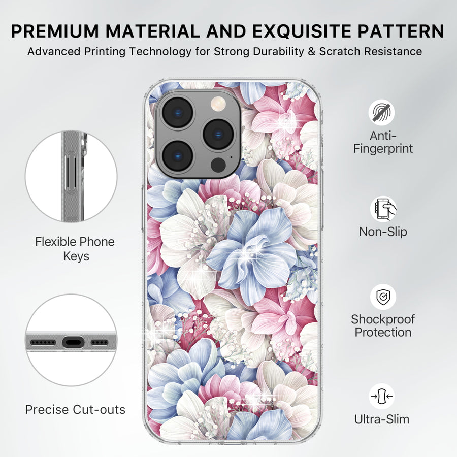 MyBat Pro Mood Series MagSafe Case (with Diamonds) for Apple iPhone 15 Pro (6.1) - Floral Gems - RIP15PCSFSSDM603-7.jpg