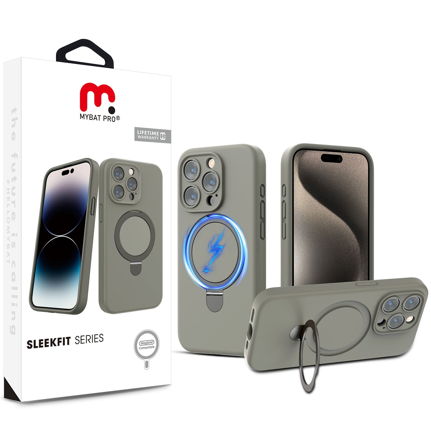 MyBat Pro SleekFit Series w/ MagSafe Case for Apple iPhone 15 Pro - Grey