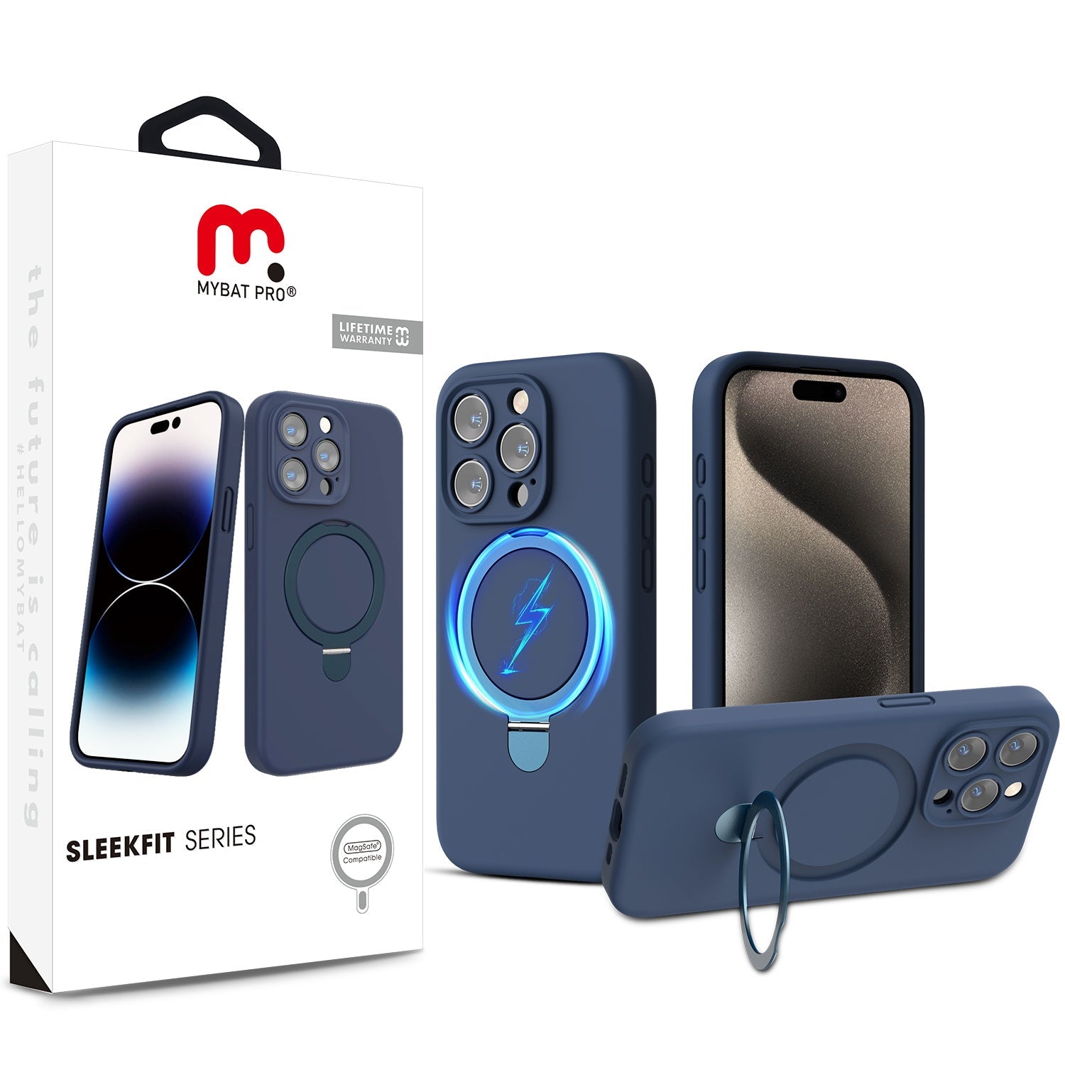MyBat Pro SleekFit Series w/ MagSafe Case for Apple iPhone 15 Pro - Blue