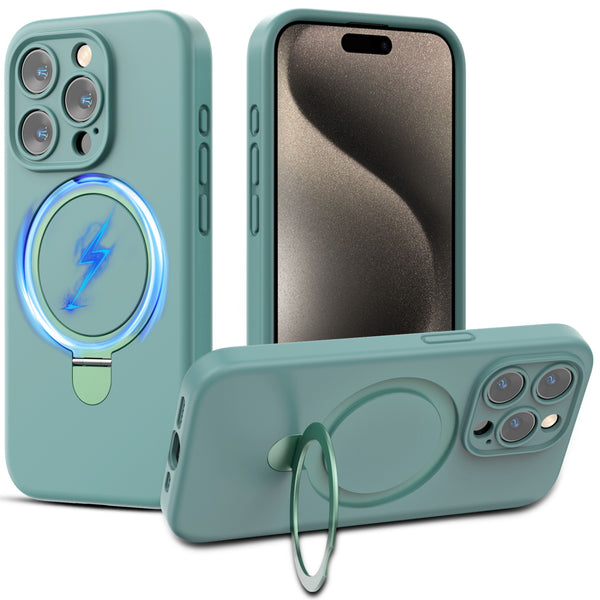 MyBat Pro SleekFit Series w/ MagSafe Case for Apple iPhone 15 Pro - Green - RIP15PCSLSM504-2.jpg