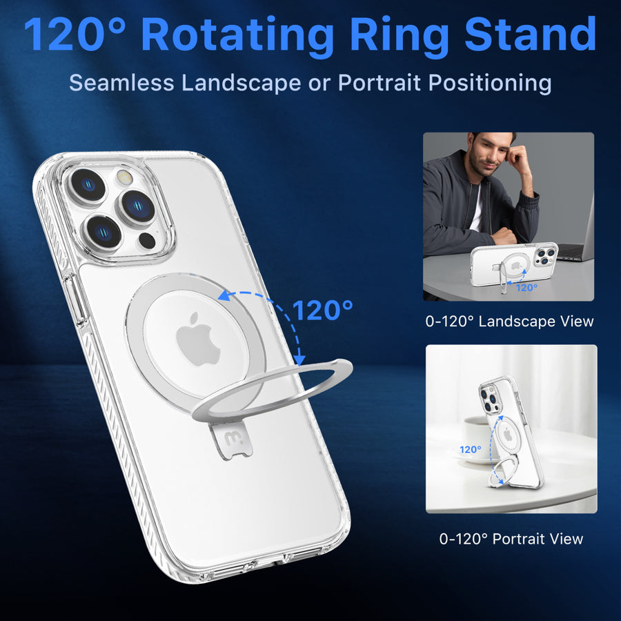 MyBat Pro Lure Series Case w/ MagSafe Kickstand Ring for Apple iPhone 15 Pro - White - RIP15PCSRVLM502-3.jpg