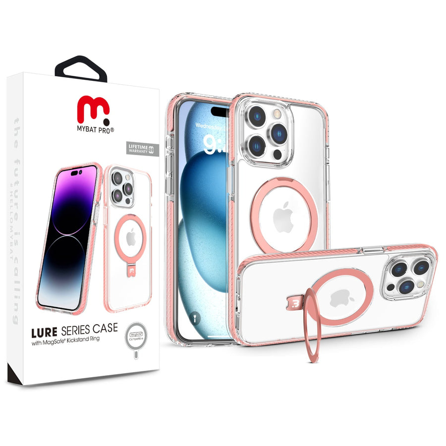 MyBat Pro Lure Series Case w/ MagSafe Kickstand Ring for Apple iPhone 15 Pro - Pink