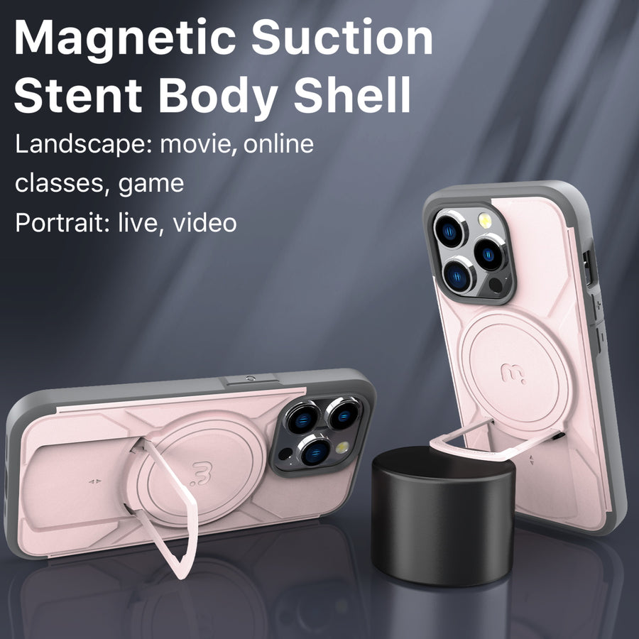 MyBat Pro Stealth Series w/ MagSafe Case for Apple iPhone 15 Pro - Pink / Grey - RIP15PCSSTSMS206-3.jpg