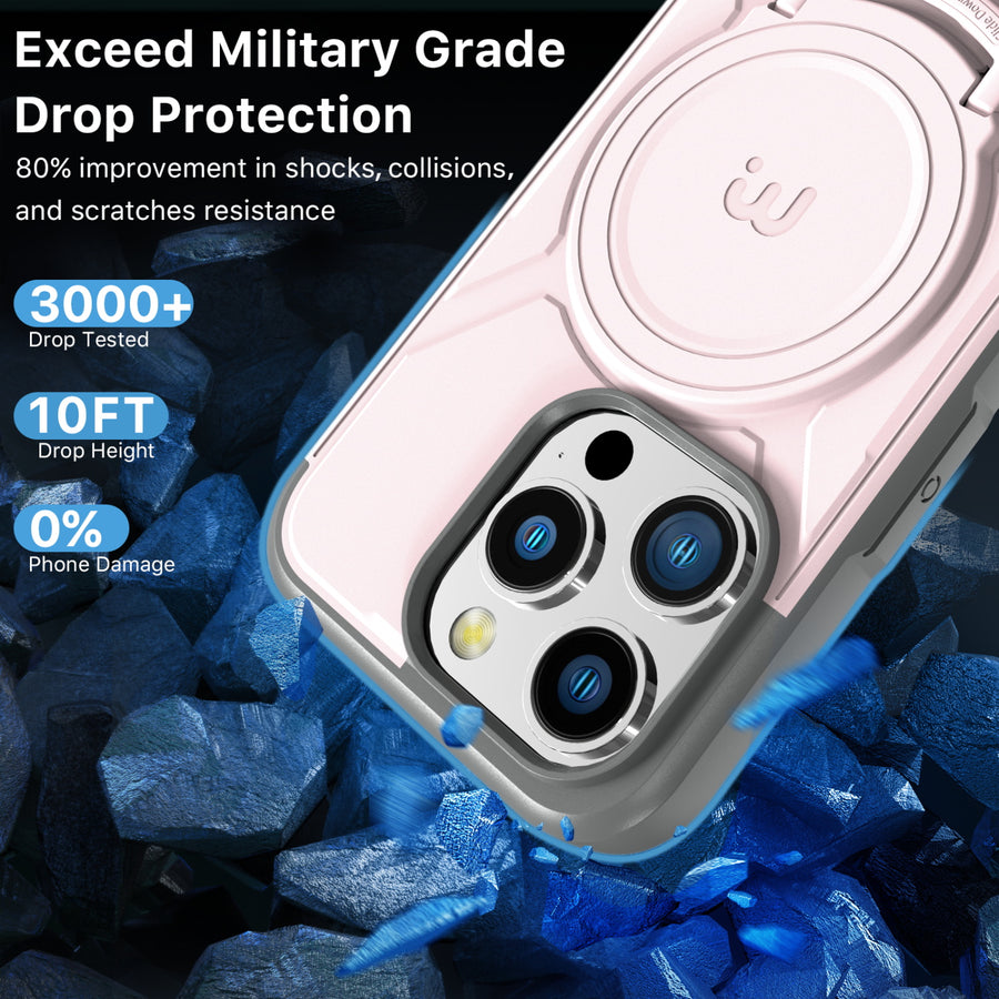 MyBat Pro Stealth Series w/ MagSafe Case for Apple iPhone 15 Pro - Pink / Grey - RIP15PCSSTSMS206-5.jpg