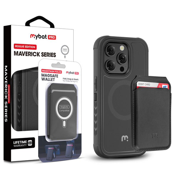 MyBat Pro Maverick Series Utility Edition MagSafe Case + MagStash MagSafe Wallet Folio for Apple iPhone 15 Pro Max (6.7) - Black - RIP15PMCS2NXMS001-CH411-1.jpg