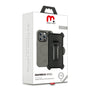 MyBat Pro Maverick Series MagSafe Case w/ Holster and Tempered Glass for Apple iPhone 15 Pro Max - Grey
