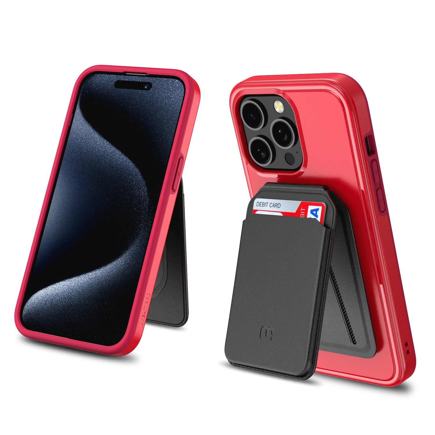 MyBat Pro Fuse Series Case Bundle + MagStash Wallet Folio for Apple iPhone 15 Pro Max - Red  / Black - RIP15PMCSD5MS105-CH411-5.jpg