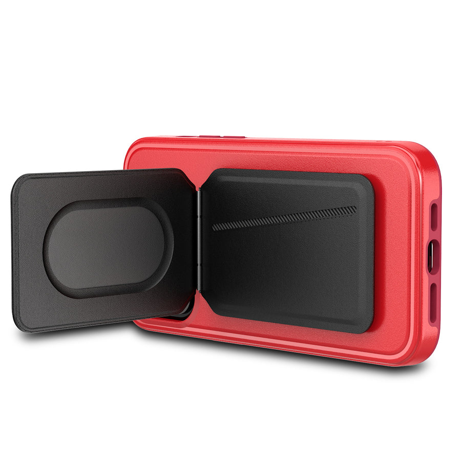 MyBat Pro Fuse Series Case Bundle + MagStash Wallet Folio for Apple iPhone 15 Pro Max - Red  / Black - RIP15PMCSD5MS105-CH411-7.jpg