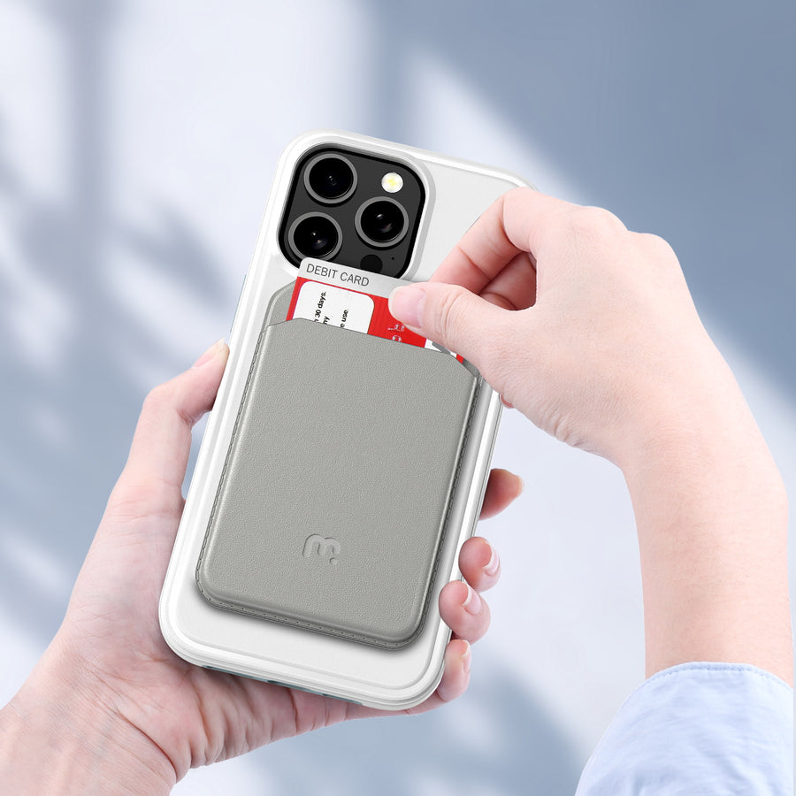 MyBat Pro Fuse Series Case Bundle + MagStash Wallet Folio for Apple iPhone 15 Pro Max - White  / Gray - RIP15PMCSD5MS108-CH413-8.jpg