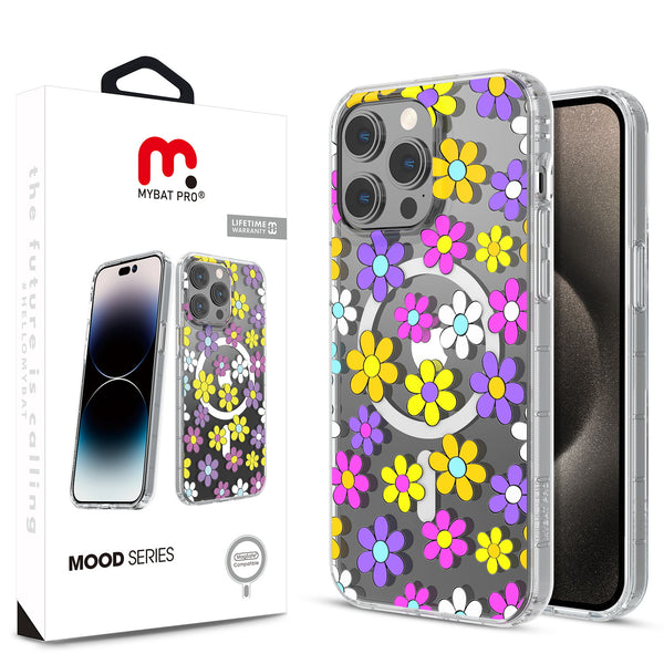 MyBat Pro Mood Series MagSafe Case for Apple iPhone 15 Pro Max - Multi Color Daisy - RIP15PMCSFSSM511-1.jpg