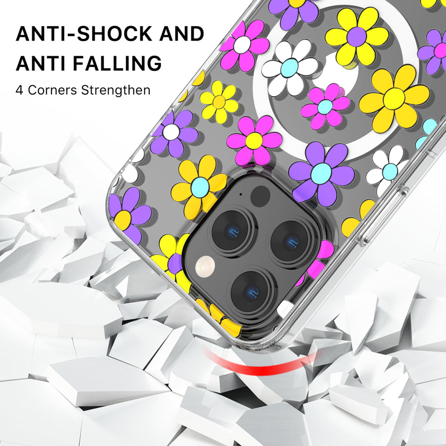 MyBat Pro Mood Series MagSafe Case for Apple iPhone 15 Pro Max - Multi Color Daisy - RIP15PMCSFSSM511-3.jpg