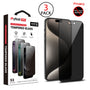 MyBat Pro Privacy Full Coverage Tempered Glass Screen Protector (3-pack) for Apple iPhone 15 Pro Max/iPhone 16 Plus / 15 Plus - Black