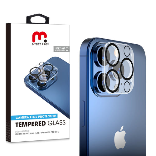 MyBat Pro Tempered Glass Lens Protector (2.5D) for Apple iPhone 15 Pro Max / 15 Pro - Clear - RIP15PMSCLE140-1.jpg