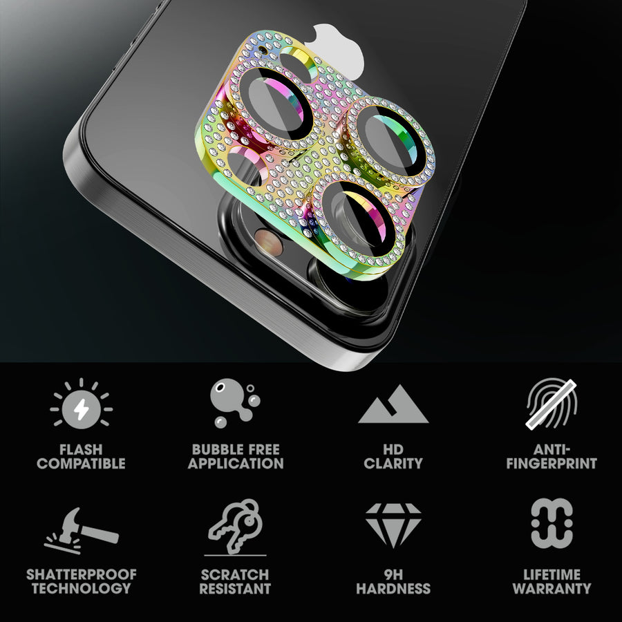 MyBat Pro Tempered Glass GlamShot Lens Protector for Apple iPhone 15 Pro Max / 15 Pro - Colorful - RIP15PMSCLED261-4.jpg
