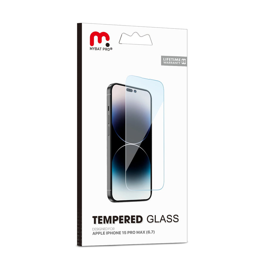 MyBat Pro Tempered Glass Screen Protector (2.5D) for Apple iPhone 15 Pro Max - Clear