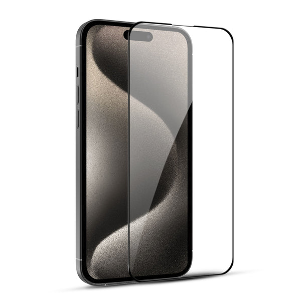MyBat Pro LightArmor Tempered Glass Screen Protector for Apple iPhone 15 Pro - Black - RIP15PSCF121-2.jpg