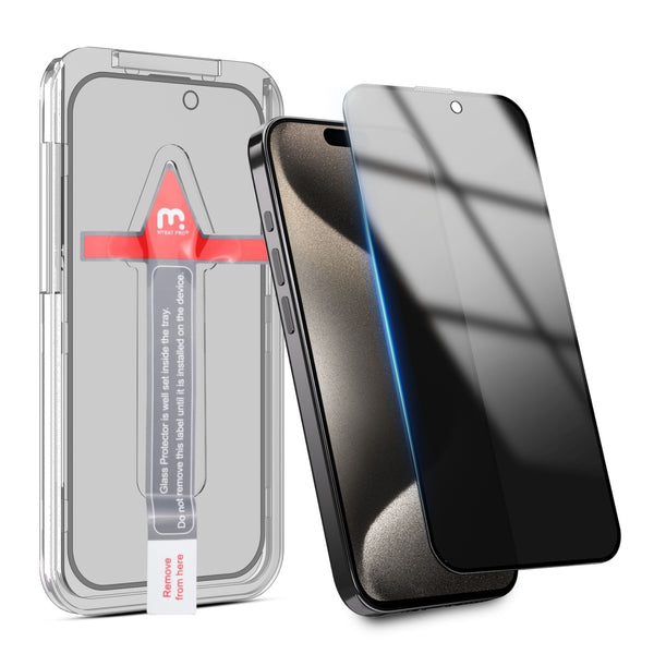 MyBat Pro Privacy Full Coverage Tempered Glass Screen Protector w/ Installation Tray for Apple iPhone 15 Pro - Black - RIP15PSCF151-2.jpg