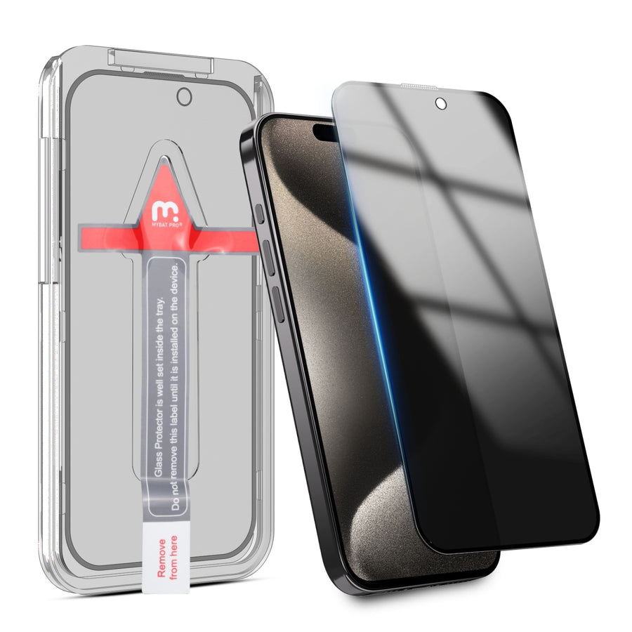 MyBat Pro Privacy Full Coverage Tempered Glass Screen Protector w/ Installation Tray for Apple iPhone 15 Pro - Black - RIP15PSCF151-2.jpg