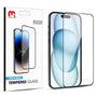 MyBat Pro LightArmor Tempered Glass Screen Protector for Apple iPhone 15 - Black