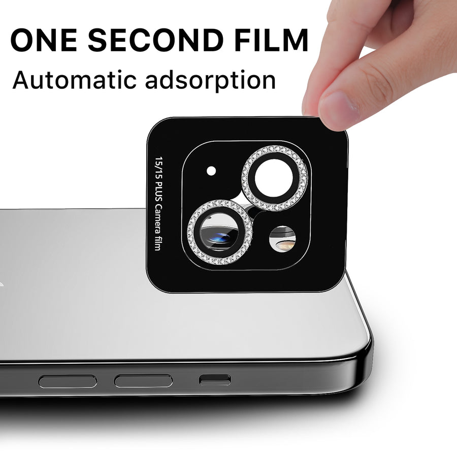 MyBat Pro Tempered Glass GlamCam Lens Protector for Apple iPhone 15 / 15 Plus - Silver - RIP15SCLE201-3.jpg