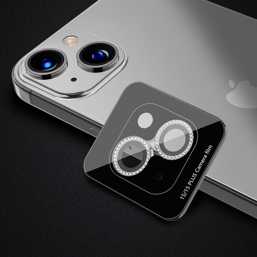MyBat Pro Tempered Glass GlamCam Lens Protector for Apple iPhone 15 / 15 Plus - Silver - RIP15SCLE201-7.jpg