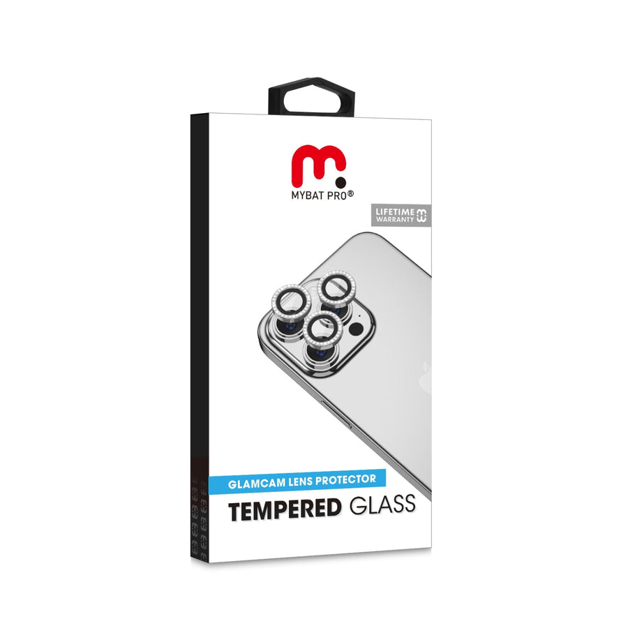 MyBat Pro Tempered Glass GlamCam Lens Protector for Apple iPhone 15 / 15 Plus - Silver