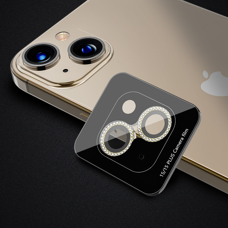 MyBat Pro Tempered Glass GlamCam Lens Protector for Apple iPhone 15 / 15 Plus - Gold - RIP15SCLE202-7.jpg