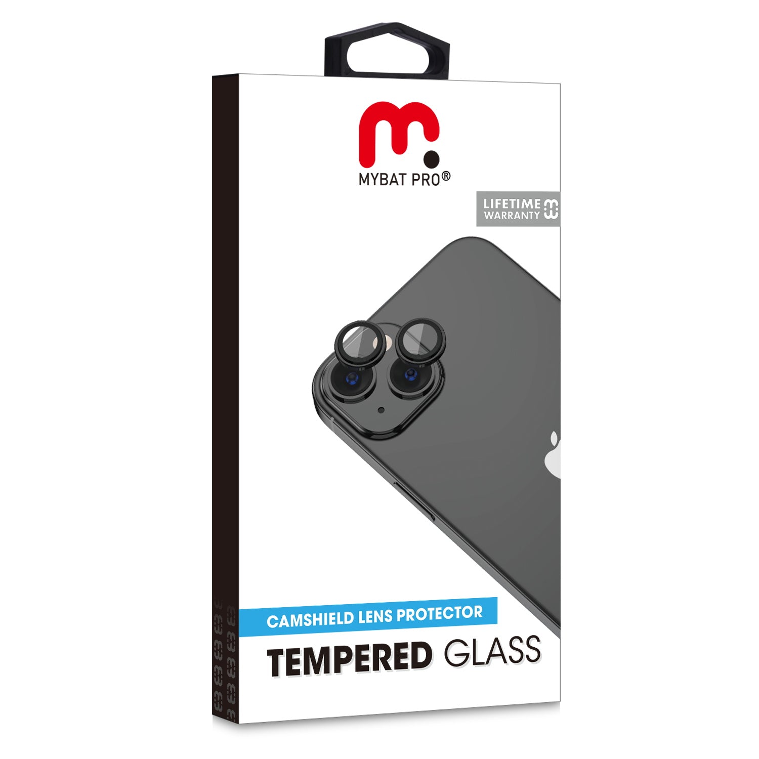 MyBat Pro Tempered Glass CamShield Lens Protector for Apple iPhone 15 / 15 Plus - Black