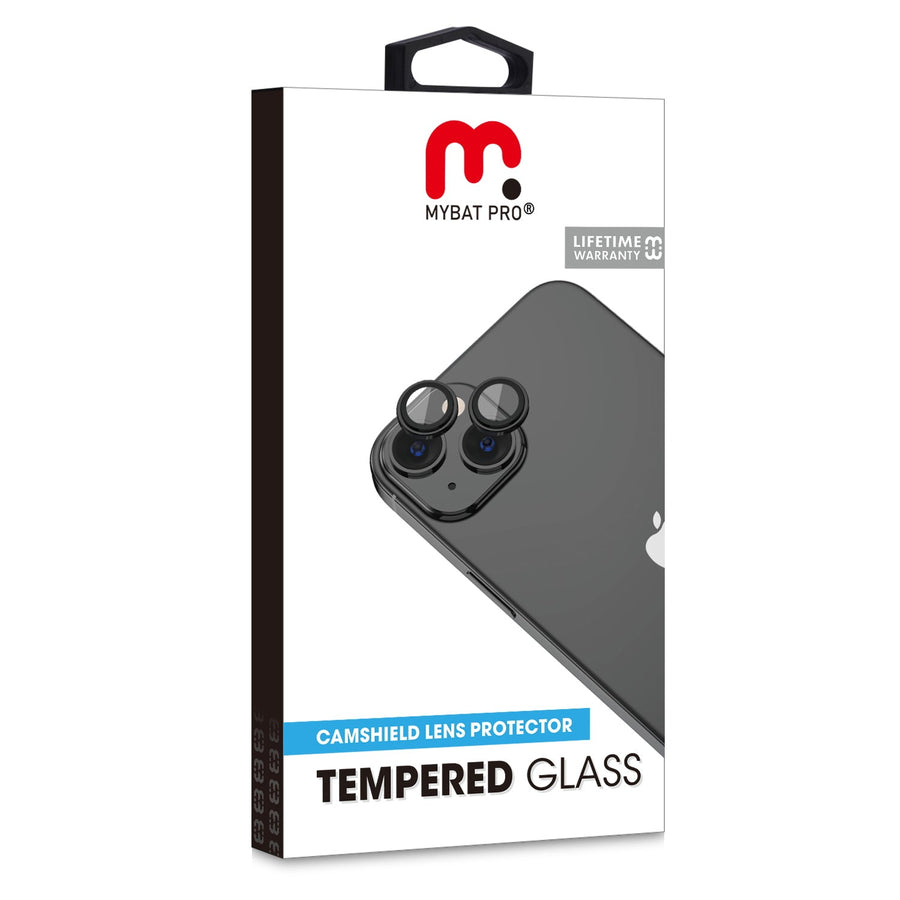 MyBat Pro Tempered Glass CamShield Lens Protector for Apple iPhone 15 / 15 Plus - Black