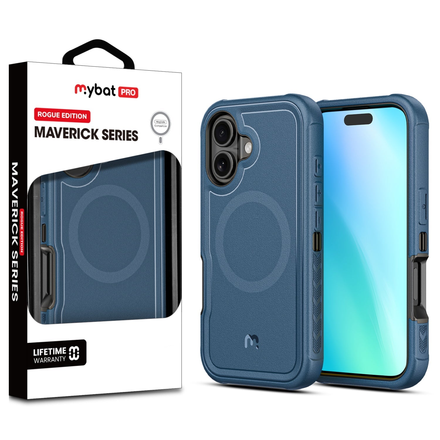MyBat Pro Maverick Series Rogue Edition MagSafe Case for Apple iPhone 16 - Blue