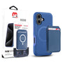 MyBat Pro Fuse Series Case Bundle + MagStash Wallet Folio for Apple iPhone 16 - Blue