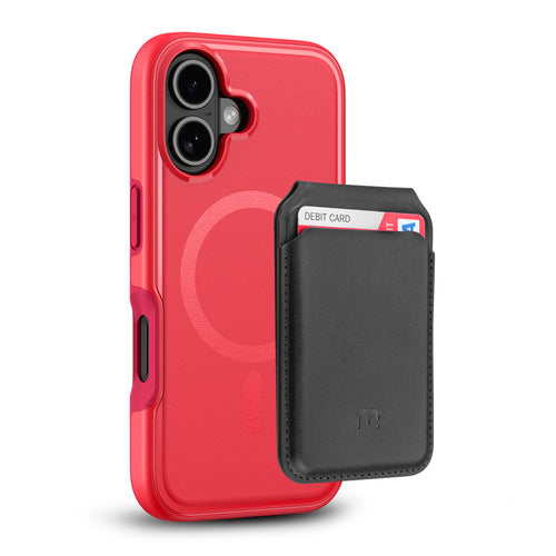 MyBat Pro Fuse Series Case Bundle + MagStash Wallet Folio for Apple iPhone 16 - Red  / Black - RIP16CSD5MS105-CH411-2.jpg