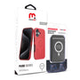 MyBat Pro Fuse Series Case Bundle + MagStash Wallet Folio for Apple iPhone 16 - Red  / Black
