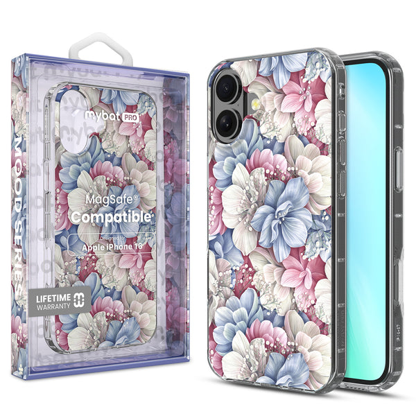MyBat Pro Mood Series MagSafe Case (with Diamonds) for Apple iPhone 16 - Floral Gems - RIP16CSFSSDM603-1.jpg