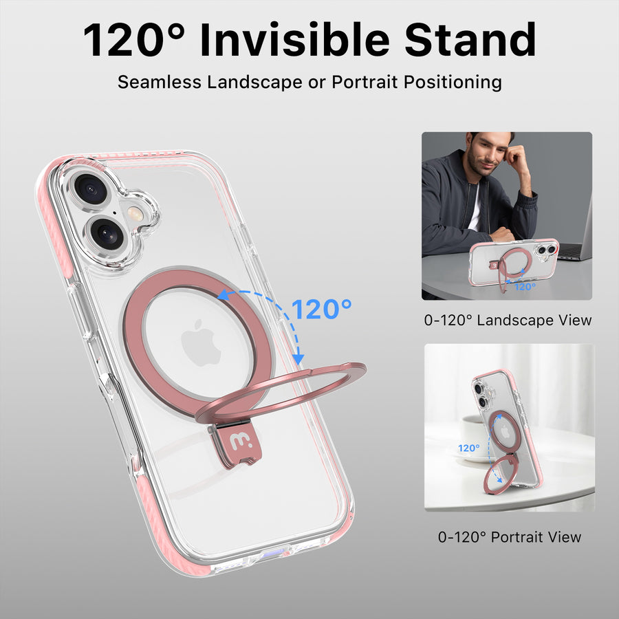 MyBat Pro Lure Series Case w/ MagSafe Kickstand Ring for Apple iPhone 16 - Pink - RIP16CSRVLM503-3.jpg