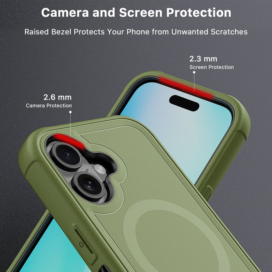 MyBat Pro Maverick Series MagSafe Case w/ Holster and Tempered Glass for Apple iPhone 16 Plus - Army Green - RIP16MCS3NXMS004-5.jpg