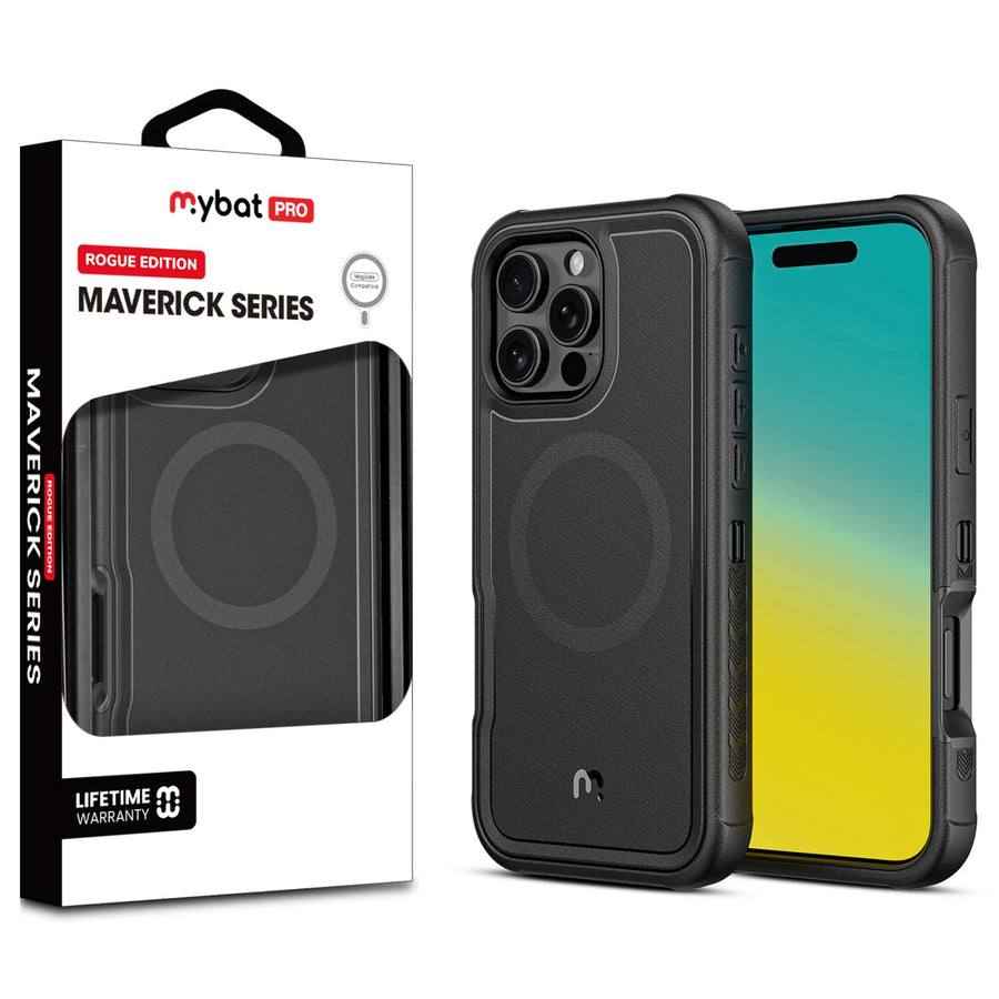 MyBat Pro Maverick Series Rogue Edition MagSafe Case for Apple iPhone 16 Pro - Black