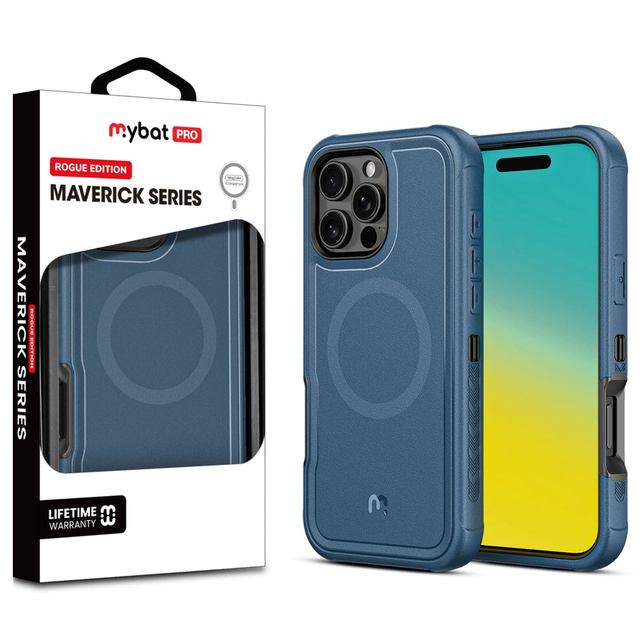 MyBat Pro Maverick Series Rogue Edition MagSafe Case for Apple iPhone 16 Pro - Blue