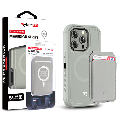 MyBat Pro Maverick Series Utility Edition MagSafe Case + MagStash MagSafe Wallet Folio for Apple iPhone 16 Pro - Grey - RIP16PCS2NXMS005-CH413-1.jpg