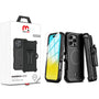 MyBat Pro Maverick Series MagSafe Case w/ Holster and Tempered Glass for Apple iPhone 16 Pro - Black